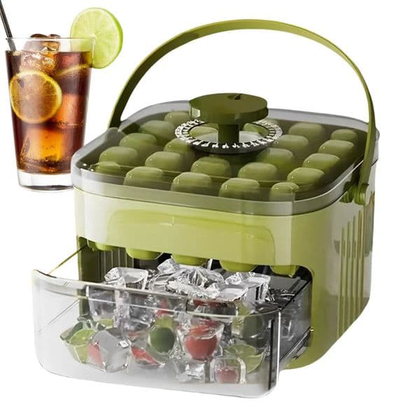 Easy Press Ice Cubes Maker Tray with Lid and Storage Cold Drinks FoodGrade PP Material Essential for Summer Home 260520