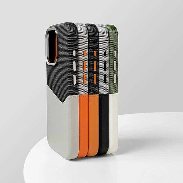 Card Slot Holder Linen Leather MAGSFE Phone Case For iPhone 16 15 14 13 17Pro Max Magnetic Wireless Charging Shockproof CoverZHR260520