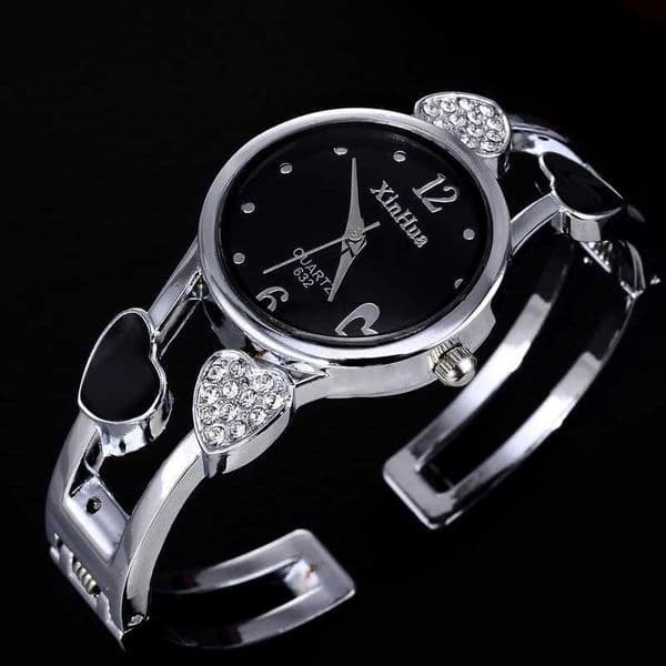 Women Vintage Heart Watch Design Quartz Fashion Silver Classic Crystal Stainless Steel Luxury Wristwatch Mujer Relogios FeminineT260520