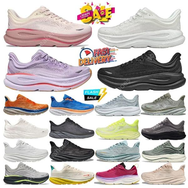 Top Sale Designer Running Shoes Bondis 8 Clifton 9 Cliftons Runer Sports Harbor Mist Black White Carbon X 2 Free People Outdoor Athletic Mens Women sneakers