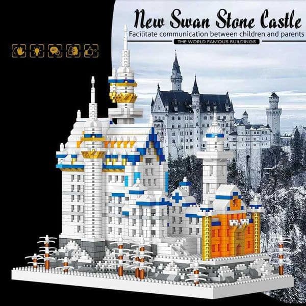 Germany Swan Stone Castle Micro Building Blocks Set Famous World Architecture Model Creative Collection Building Toys for AdultL260520H9XB