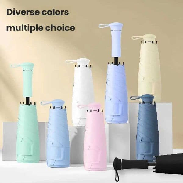 Mini Foldable Umbrella Retractable Five-Fold UV Protection Sunshade Rain Umbrella Sun Protection Against Ultraviolet Rays C260520
