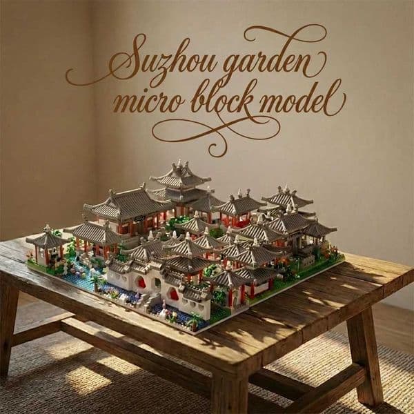 2172PCS Suzhou Garden Building Blocks Chinese Architecture Microparticle Model Educational Toy Christmas Gifts Birthday GiftsL2605205C6N