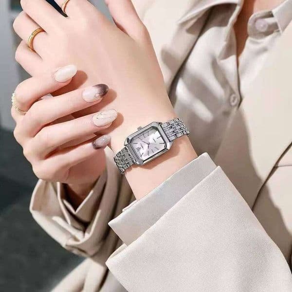 Hot Brand Stainless Steel Strap Watch Women Luxury Gift Wristwatch Student Fashion Simple Square Quartz Watches S260519