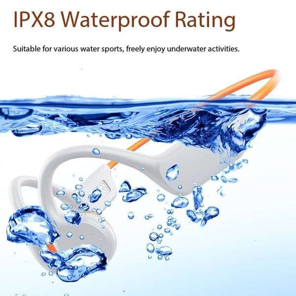 Bone Conduction Headphones 32G Local Memory Long Battery Life IPX8 Waterproof Swimming Wireless Bluetooth Headset For Sports