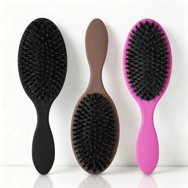 ARLANY Matte Boar Hair Extension Brush with Nylon Gentle Static Detangler for Extensions Paddle Hairbrush 260518