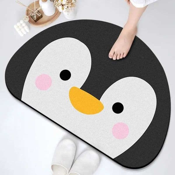 Little Penguin Diatom Mud Absorbent Mat Bathroom Non-slip Floor Mat Toilet Door Mat Sanitary CarpetZHR260520
