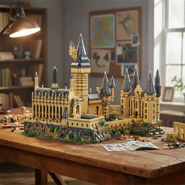 Magic Castle Micro Building Blocks Street View Architecture Creative MOC Model Kit Kids Christmas Birthday Gifts 260507