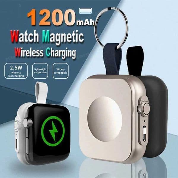 Mini Magnetic Wireless Power Bank 1200mAh For Watch Series Type C L Cable Fast Charger Portable Mobile Power Bank 2026 T260520