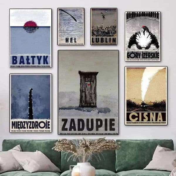 Retro Original Poland Local Poster Posters Decorative Paintings Study Bedroom Bar Background Wall Murals Gifts J260520