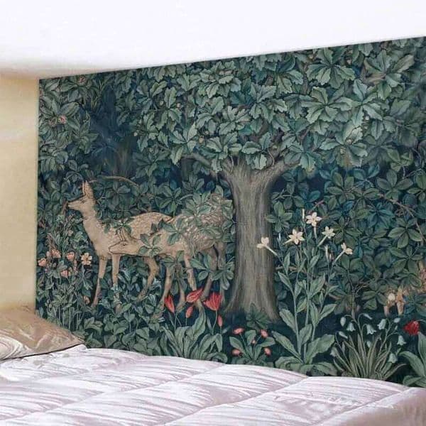 Psychedelic Animals Tapestry Wall Hanging Retro Tropical Plants Background Cloth Boho Hippie Kawaii Home Decor Yoga Mat Sheets 26W0519