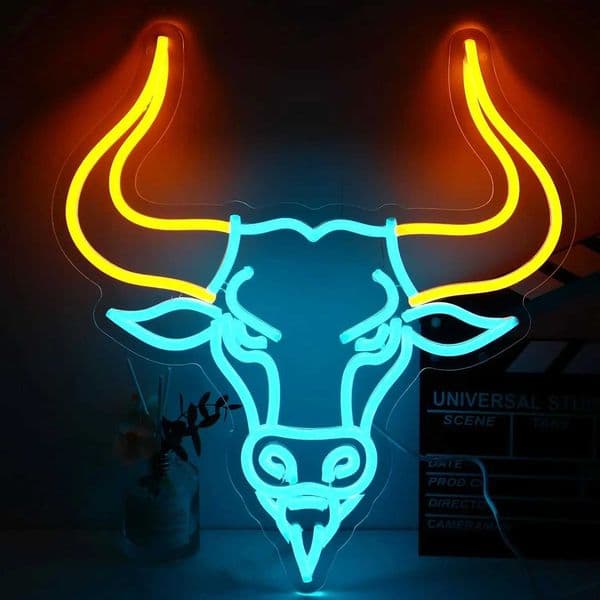 USB Dimmable Bull Head Neon Sign with Universal Studios Theme LED Wall Art for Movie Themed Room Bar Home Decoration Gift H260520