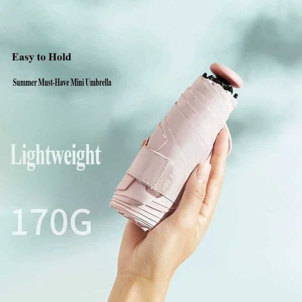 Creative Ultra-Light Feather Umbrella Compact Folding Sun Umbrella Black Vinyl UV Protection Sun Rain Dual-Use Sunshade Umb C260520