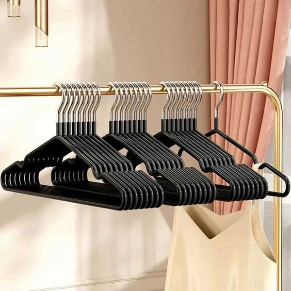 10PCS Non-slip Dip Plastic Clothes Hanger Dormitory Clothes Drying Adult Clothes Drying Rack Household Thick Clothes Support C260520