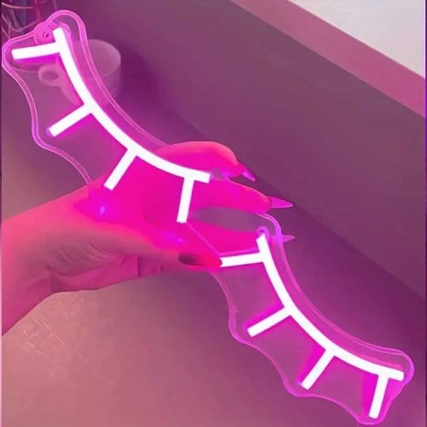 Neon Eyelash LED Sign Light Wall-Mounted Art Neon Sign Ornaments Gifts Suitable for Study Rooms Party Home Bar Cafe Decor H260520
