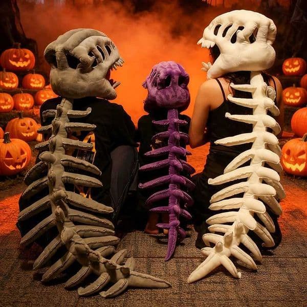 Halloween Dinosaur Skeleton Headgear Funny Adult Children Hat Costume Plush Gift Doll Cosplay OutfitL260520UFFA