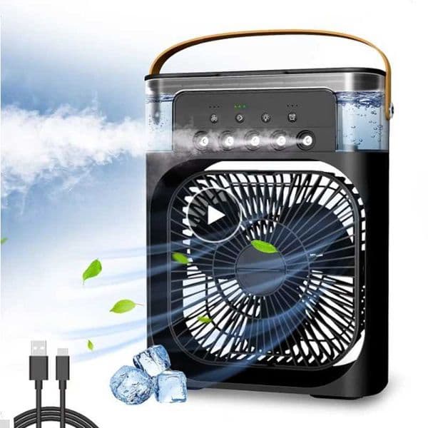 Modern Home Small Air Cooler 3 Speed Fan Air Conditioner Portable Humidifier Fan Portable LED Night Lights for Office T260520