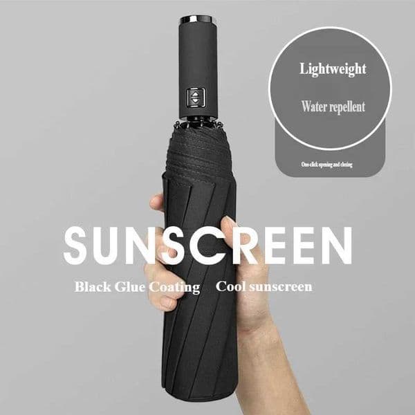 Stylish Automatic Umbrella - UV Protection Windproof with 10 Reinforced Ribs Design for Sun Rain C260520