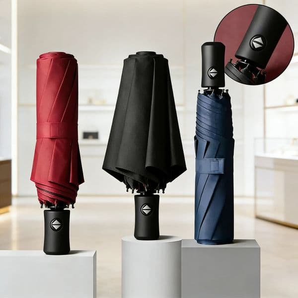 Large Windproof Travel Umbrella Fully Automatic Open/Close Waterproof UV Sun Protection for Rain or Shine 260520