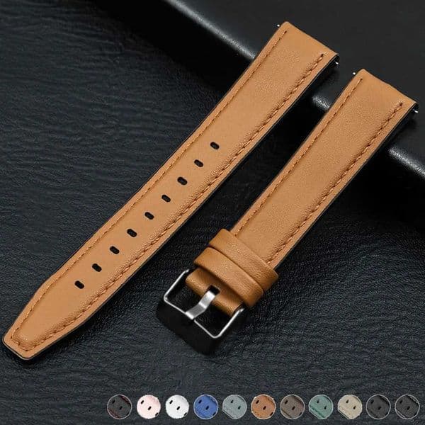 20mm 22mm Leather Silicone Strap for Samsung Galaxy Watch 6Classic Gear S3 6 5 4 40mm 44mm Band for Huawei GT4 Ultimate Bracelet L260520