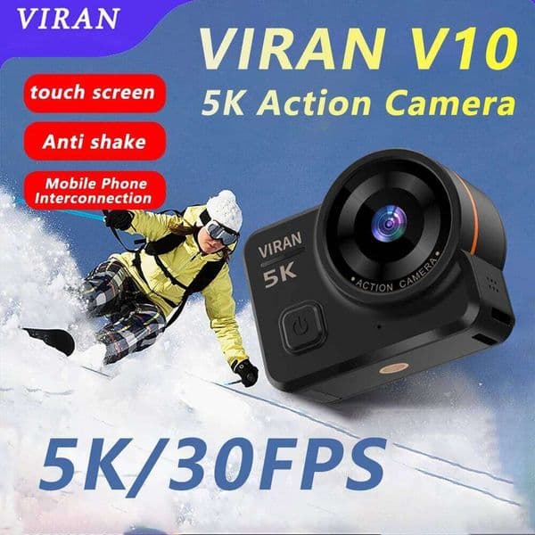VIRAN V10 5K/30FPS Electronic Image Stabilization 2.0" Touch Screen 30M Waterproof 4K Action Cameras Sport Camera 26Y0520