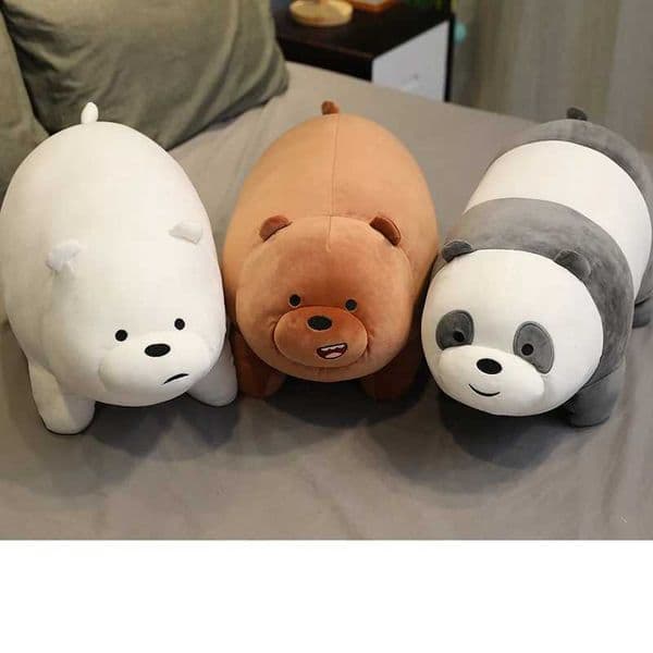 Kawaii We Bare Bears Plush Toys Grizzly Panda Ice Bear We Bare Bears Stuffed Dolls We Bare Bears Plushies Figures GiftsL260520OHBQ