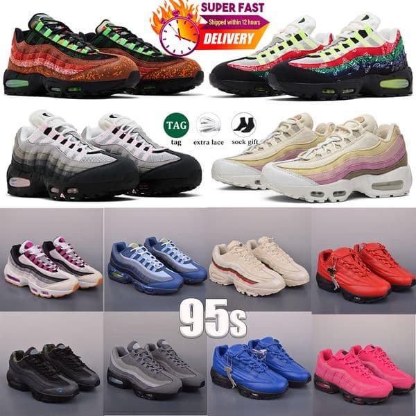 95s 95 Designer shoes 2026 Pink Foam Blue Tint Foam Tour Yellow Aegean Storm Neon Triple Black White Yu-Gi-Oh! mens women Running sneaker