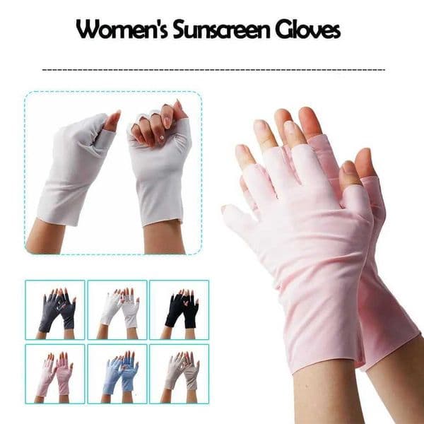 1 Pair Fingerless Gloves Summer Sunscreen UV Protection Multicolor Gloves Woman Driving Gloves Stretch Female Touchscreen L260521