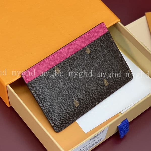 Classic Card Holder Premium Quality 11x7cm with Colorful Leather Trim Multi-Slot Card Case 24368