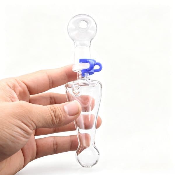 Wholesale Thick haady Clear Thick heady Glass Oil Burner pipe 14mm Smoking hand Oil Nail Burning pipes Hookah with Smoking dome banger bowl