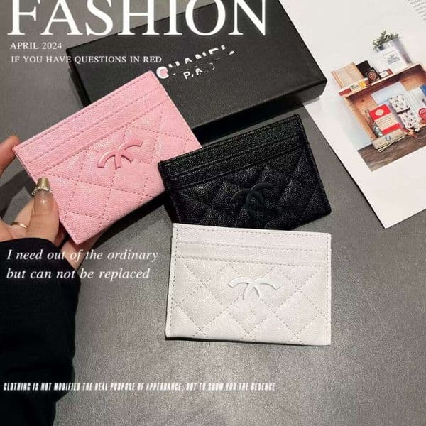 Xiaoxiang Caviar Manufacturer In Stock Direct Wholesale Diamond Pattern Big Brand ID Case Multi-Card Slot Card Holder