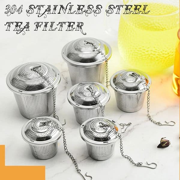 304Stainless Steel Tea Filter Fine Mesh Swivel Lock Food Grade Rustproof Brewing Tool for Loose Leaf Tea Spices Ceremony Rituals 260520
