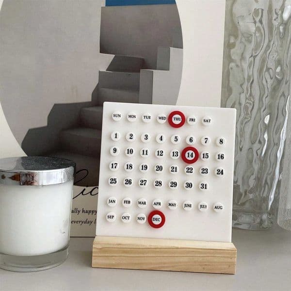 Calendar Mini DIY Desktop Calendar Office Desktop Decoration Holiday Decoration Calendar L260521