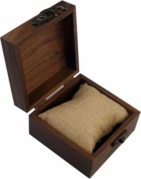Walnut Wood Box for Crafts Jewelry Box and Watch Box Genuine Wood Keepsake Gift with Natural Color Variations 260520