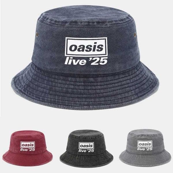 OAsis Printed Washed Bucket Hat Men Women Party Music Outdoor Fashion Panama Fisherman Hat Sun Beach Hat C260521