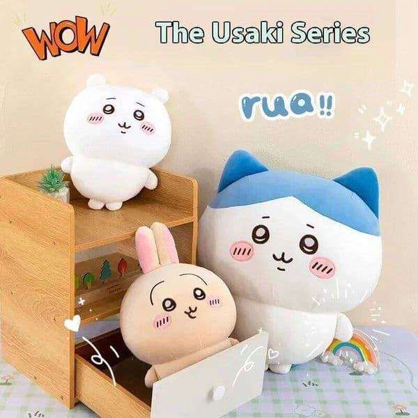 Large Size Usachi Chikawas Doll Kawaii Plush Toy Peripheral Self-deprecating Bear hachiware Pillow Cushion Gift 60cm 26Y0520