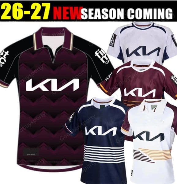 2026 2027BrisbaneBroncosWorld Club Challenge Jersey Rugby Jerseys KID KITS national team Home court Away retro rugby shirt jersey POLO jerseys Size S-7XL