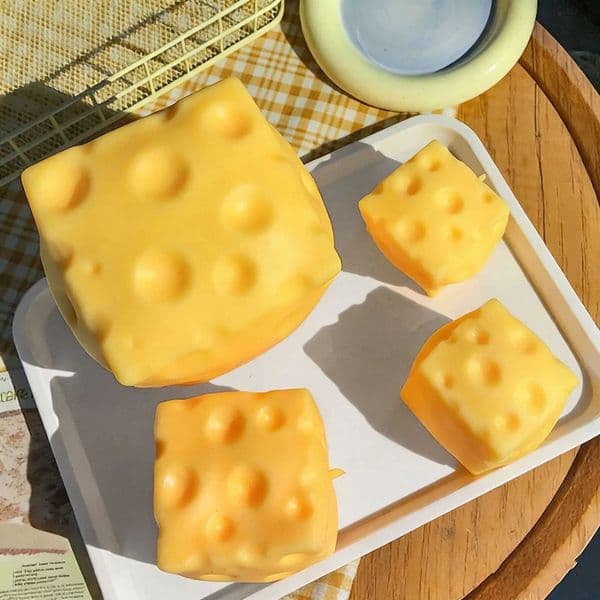 Giant Cheese Squeeze Toy Extra Large Size Cheese Squishy Fidget Toys Slow Rebound Shapeable Venting Ball for Adults Gifts Z260521