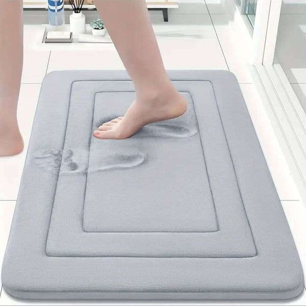 Thickened flannel bathroom absorbent shower room toilet anti-slip bathtub door home entrance mat 26W0521