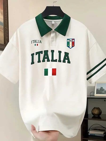 2026 Summer Mens Polo Shirt with Letter Print Breathable Lightweight Casual Fashionable Outdoor Mens Clothing X260520