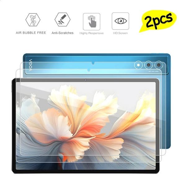 2 Pieces Hard Scratch Proof Film HD Tempered Glass Screen Protector For YOGA Pad Pro 127 AI Bubble-Free Protective Cover 260511