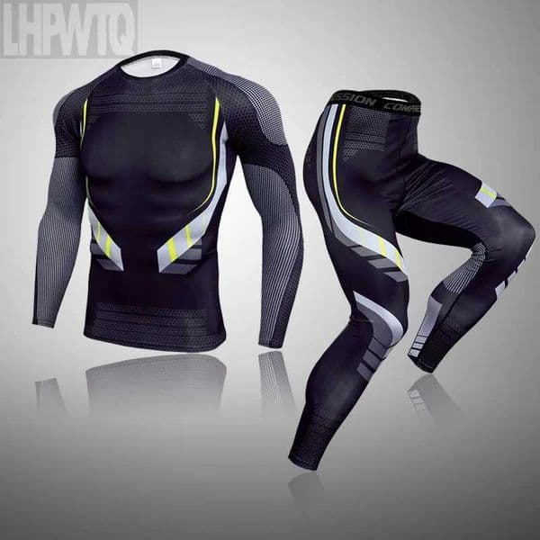 Mens Compression Sports Thermal Underwear Men Clothing Winter Sports Rashgard Track Suit Gym Bodybuilding Suit Second Skin Sets X260520
