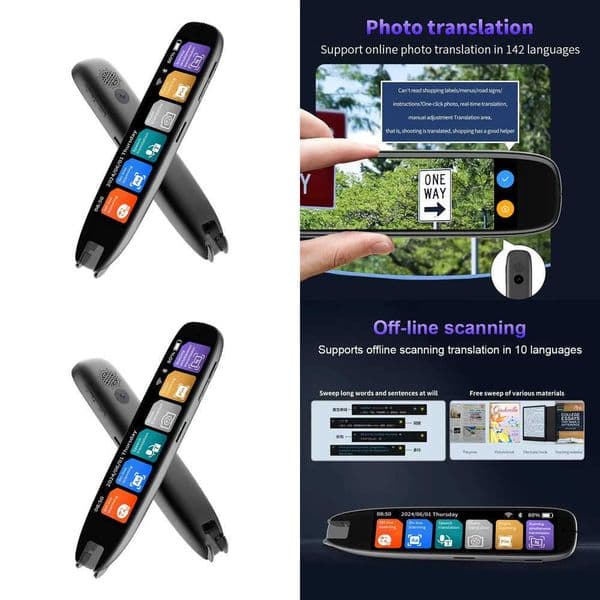 S65 Pro Smart Voice Translator 142 Languages WIFI Scan Translation Pen Scanning Translation Pen For Business Travel Abroad Z2605196FK8