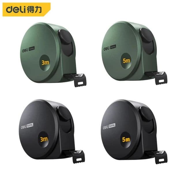 Deli Tools 1Pcs 35M Digital Tape Measure Retractable Metric Measuring Household Woodworking Portable 260521