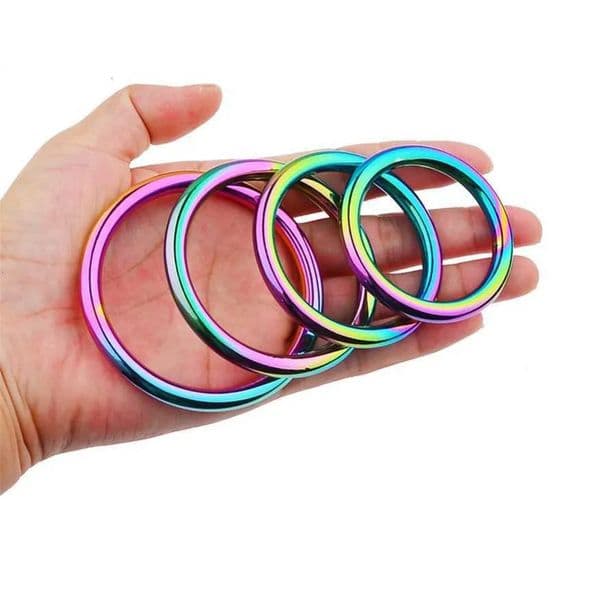 2026 New 40/45/50/55Mm Metal adult toys Rainbow Cock Rings Penis Ring Delay Ejaculation Intimate Sex For Scrotum Cockring Men Erotic Toys 015