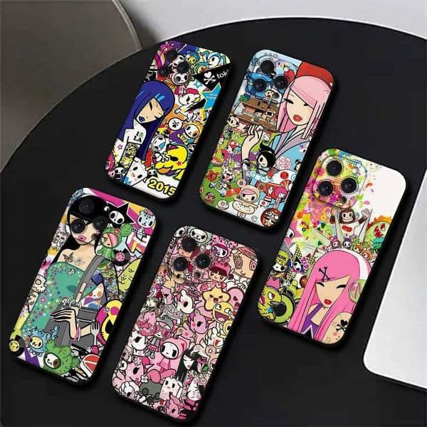 Japan T-Tokidokis Phone Case Phone Case For Iphone 17 16 15 11 13 14 Pro Max X Xr Xs Max 12mini Black Shell Cover Case Z260521