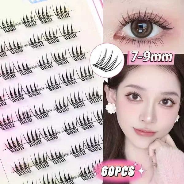 No Glue Needed Idol False Eyelashes Large Capacity 7-9mm Self Adhesive Eyelashes DIY Lash Extension Korean Makeup Cluster Lashes C260521