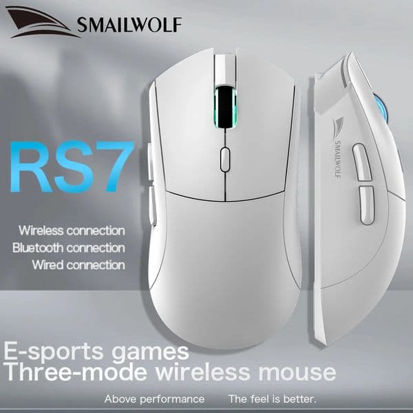SMAILWOLF RS7 Bluetooth wireless gaming mouse PAW3311 macro driver laptop desktop computer office game 20000dpi 260521