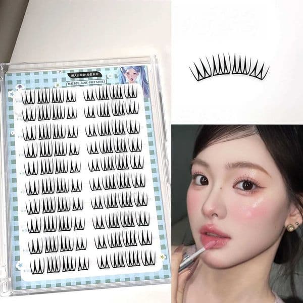 10/30 Rows Korean Style No Glue 3D Volume U Shape False Eyelashes 7-13mm Mixed Length C Curl Soft Case Black 005mm Fiber C260521