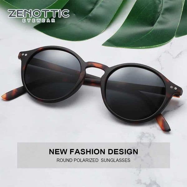 ZENOTTIC Fashion Polarized Sunglasses Men Women Brand Designer Retro Round Sun Glasses Vintage UV400 Goggles Shades L2605217K5B